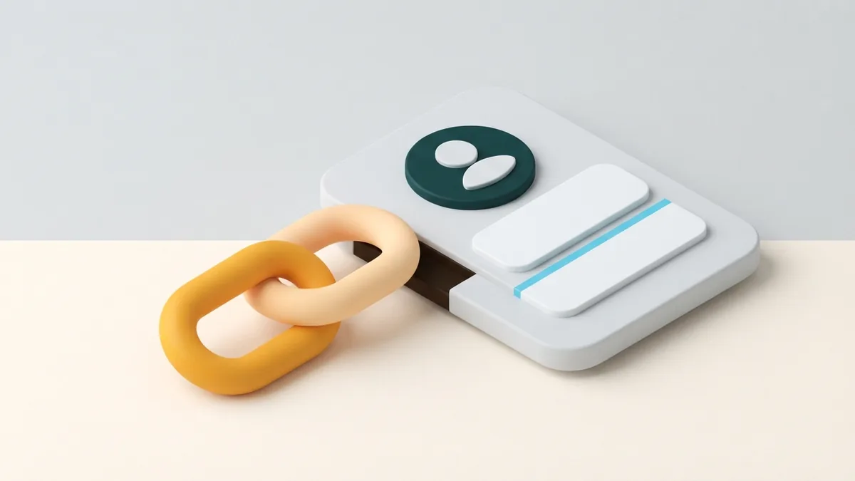 A sculpted link and profile card show how to add a clickable bio destination