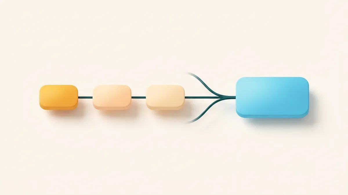 Connected abstract nodes suggest checking how profile visitors reach a destination