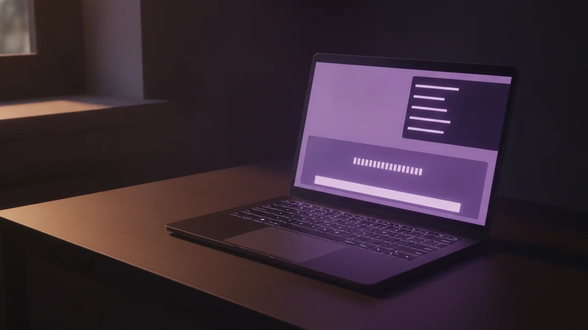 Laptop workspace representing text conversion to Unicode italics