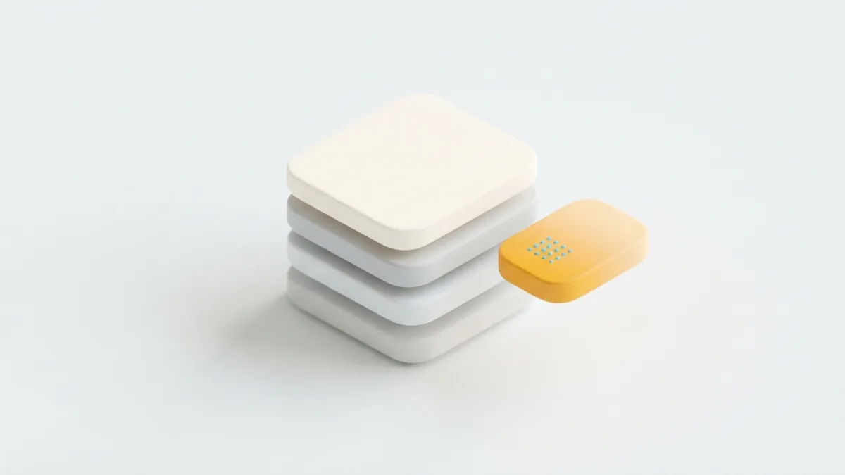 Arrange profile bio lines Abstract stack of rounded shapes representing the steps for arranging bio lines