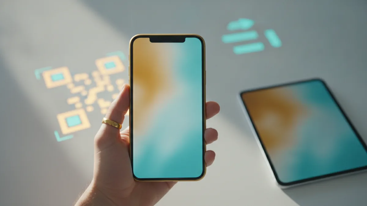 What Instagram mentions do Hand holding a phone near other devices for checking bio mentions