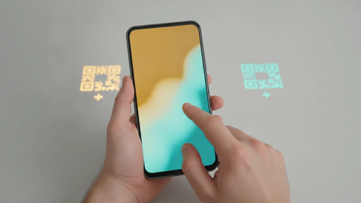 Hands using an Android phone to edit a bio link setting