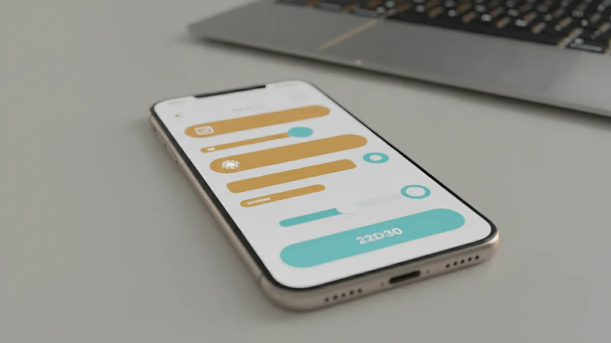 Paste your Linktree URL Smartphone on desk showing settings layout for pasting a profile link