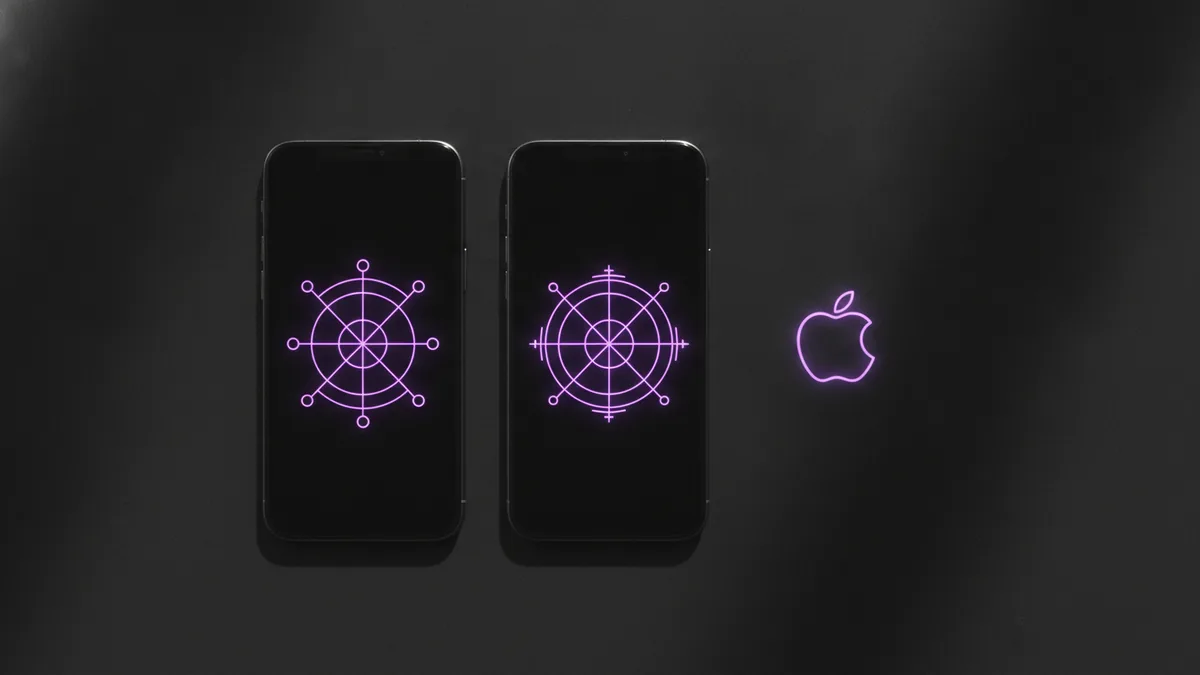 Test compatibility across devices Two phone views illustrating Apple logo rendering differences and a fallback emoji.