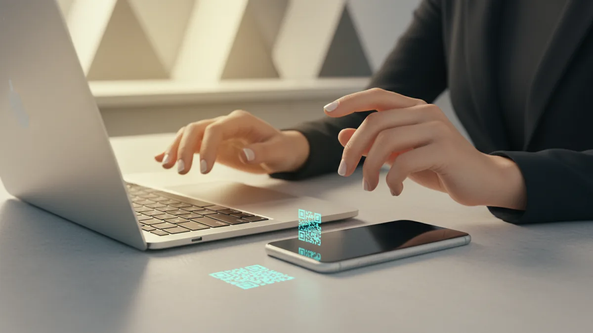 Privacy and less clutter Laptop and phone on a desk representing privacy and visibility choices