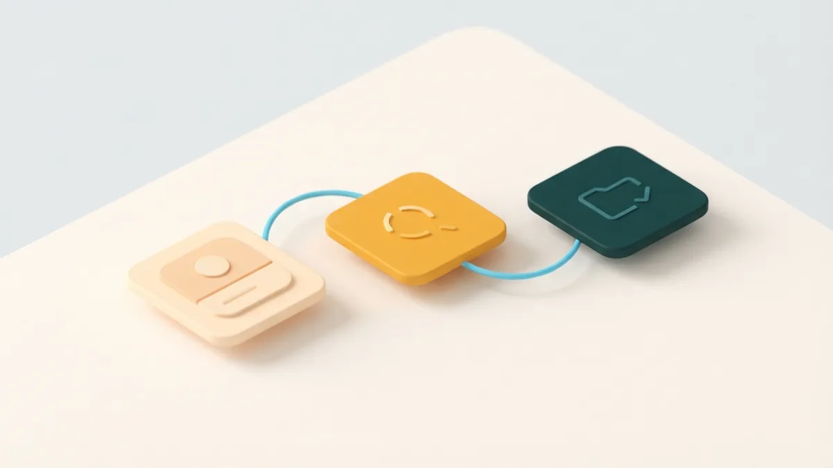 A simple bio history search Connected rounded cards show a simple path for checking saved bio records