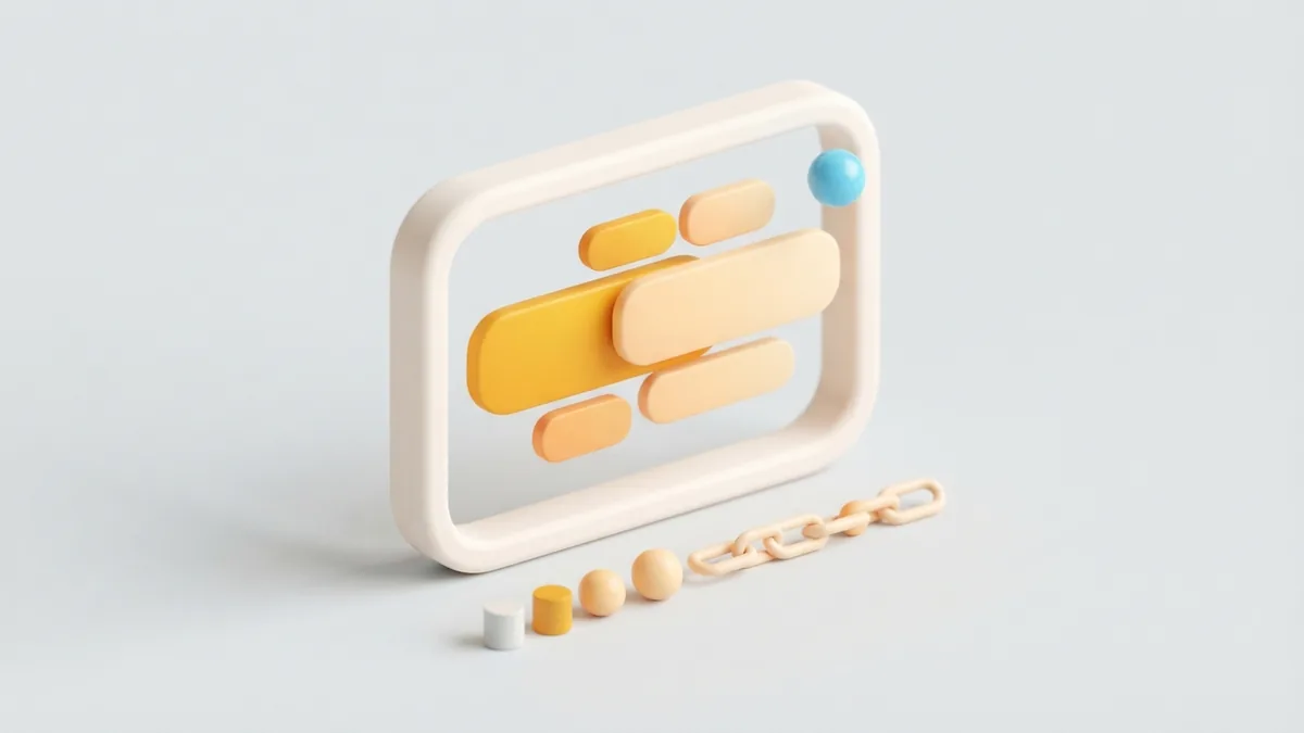 Abstract creative tools and rounded shapes for choosing emojis and bio fonts