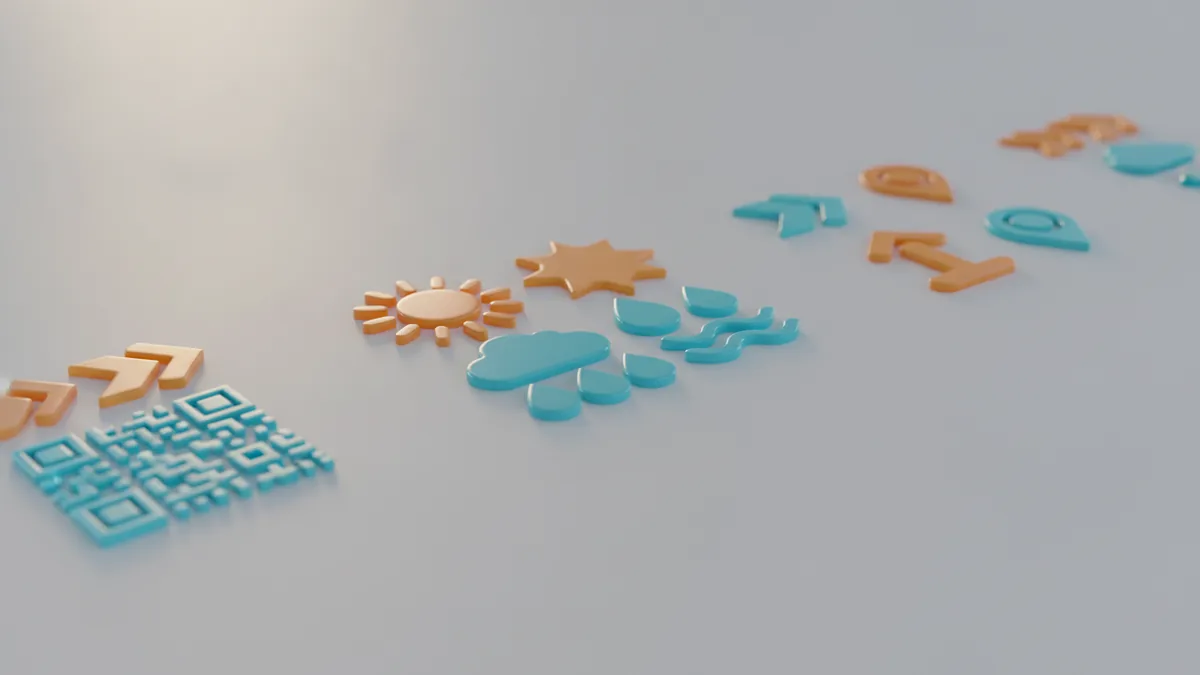 Choose emojis wisely Colorful icons arranged by meaning to show emoji and symbol selection