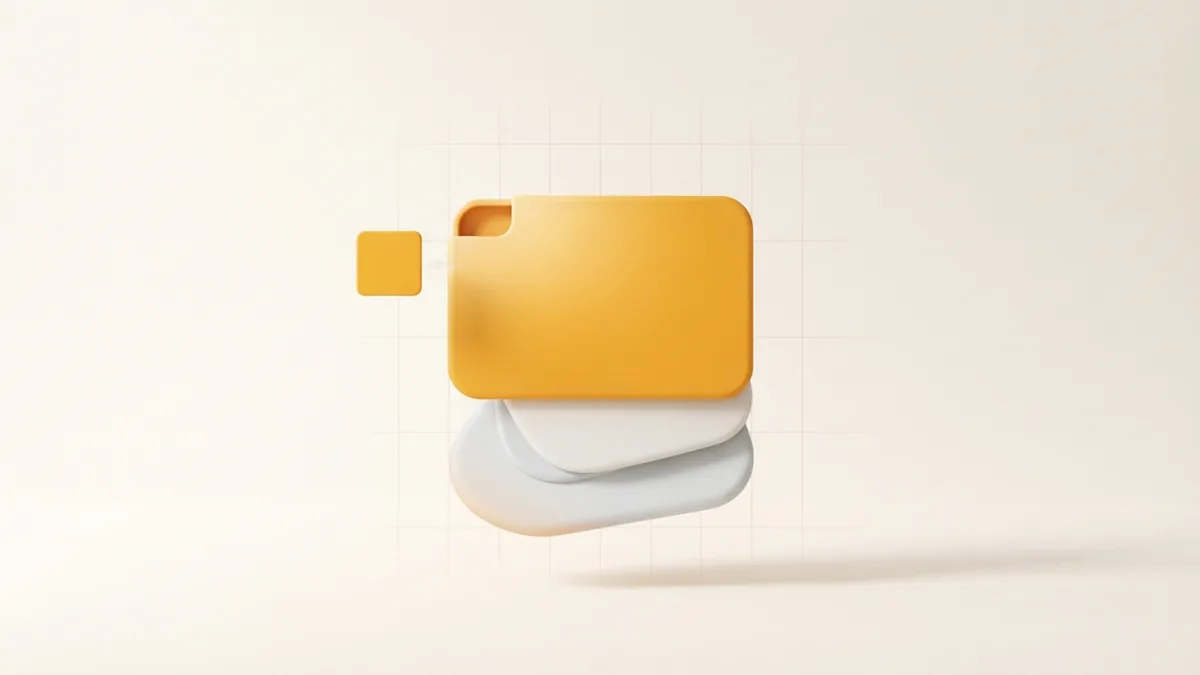 Refine your bio with a few edits Layered abstract shapes forming a neat card, representing edits that make a Facebook bio engaging