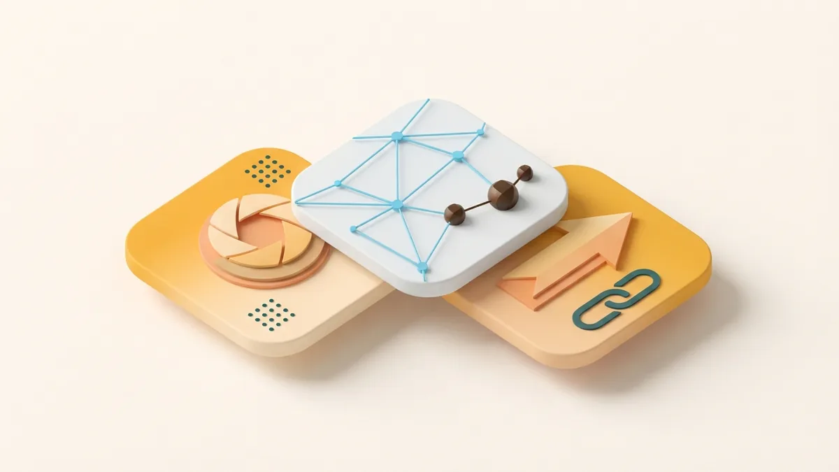 Different ways to present your page Three distinct abstract card forms representing varied creator bio styles