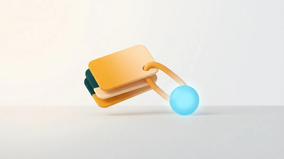 Layered rounded cards and accent chip showing how to shape a concise profile bio