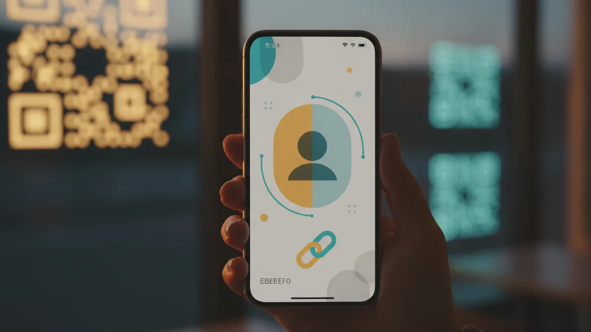 Smartphone view suggesting a profile check for an artist