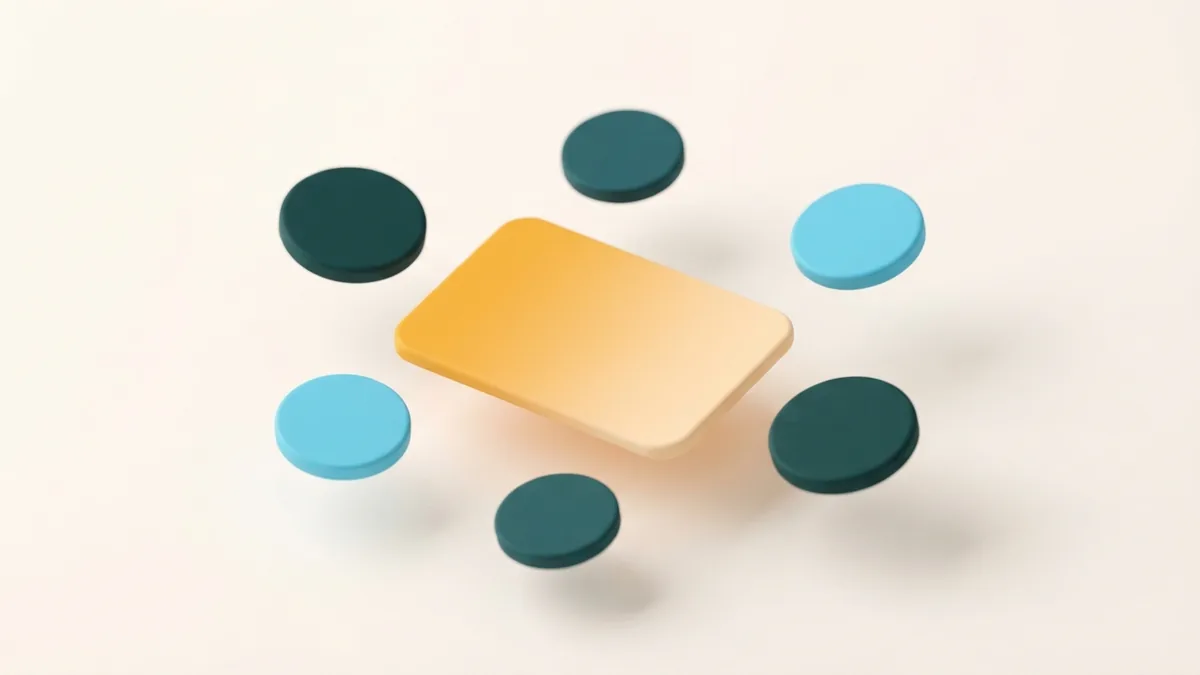Rounded profile elements arranged around a central card to show key Instagram bio details