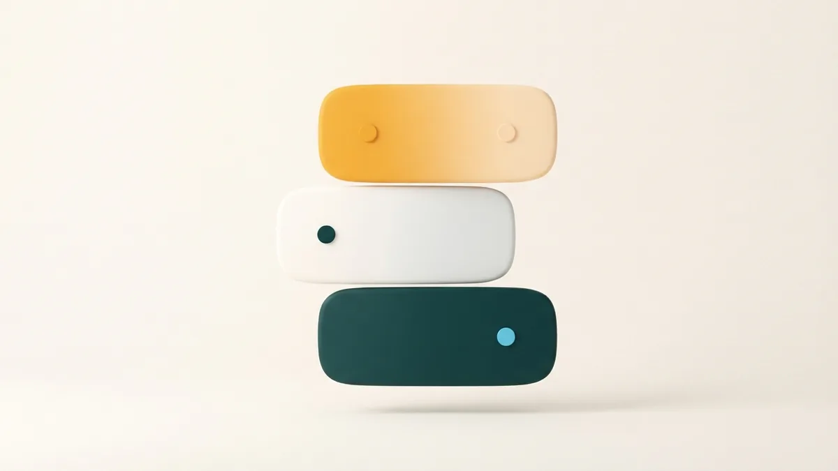Readable bio formatting Clean stacked rounded shapes illustrating readable Instagram bio formatting