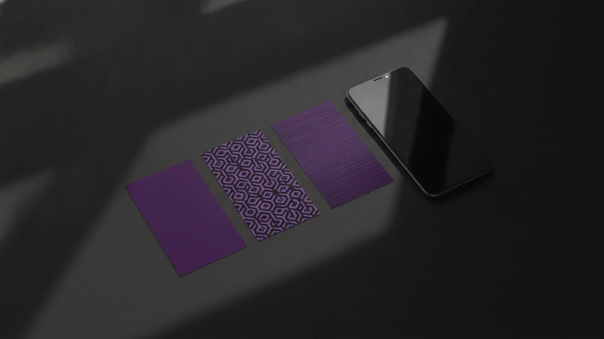 Audience-specific bio ideas Three concept cards beside a smartphone for different bio audiences