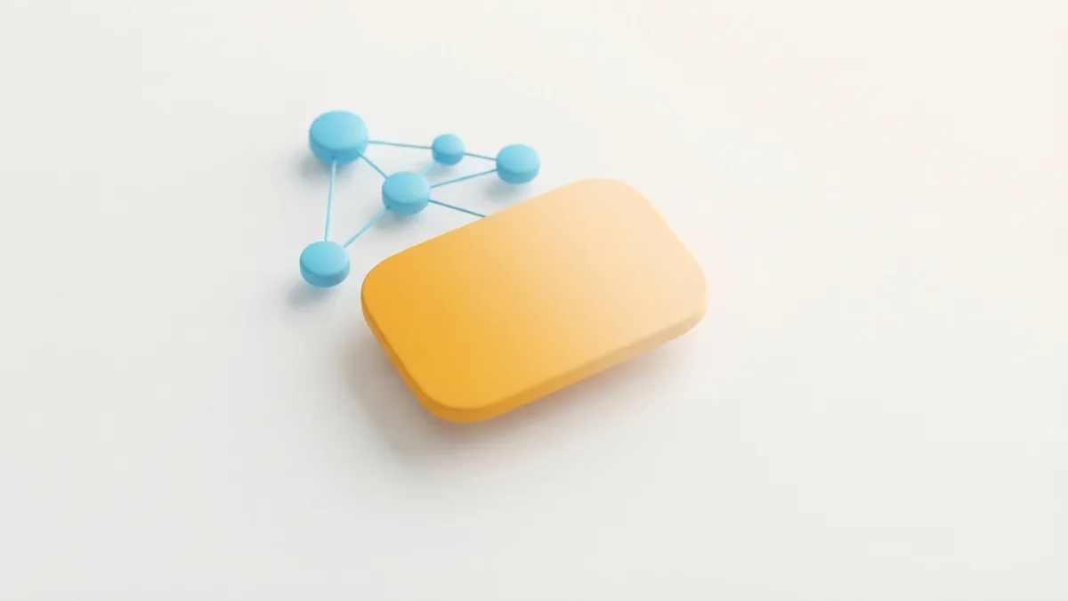 Help the right audience find your profile Connected cyan nodes leading toward a warm profile card for better account discovery