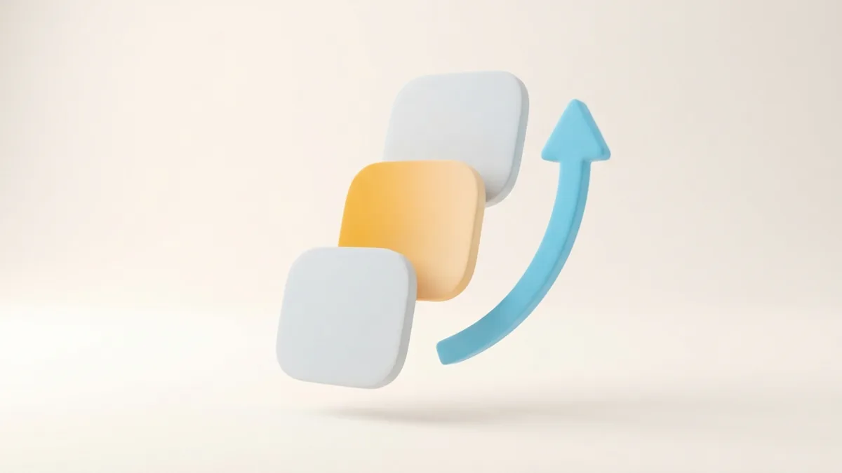 A simple path for improving your bio Abstract upward path with rounded planes showing profile bio improvement