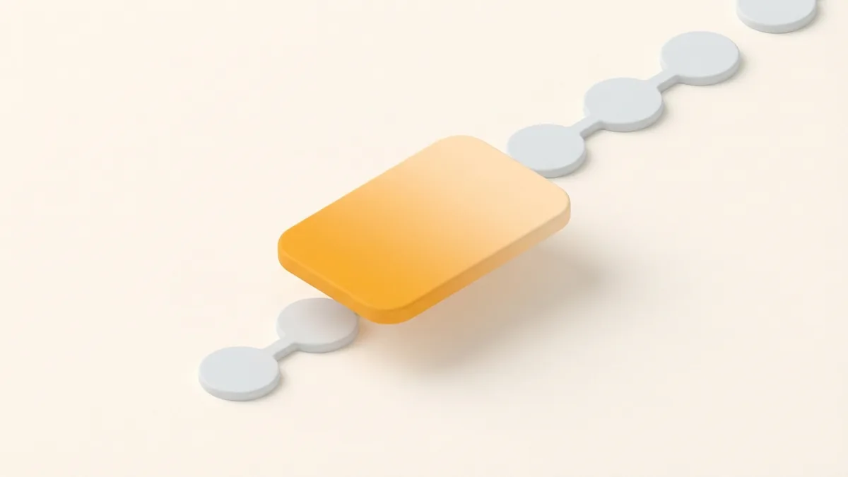 Finding the profile link Abstract connected path showing a clear destination from a rounded profile card