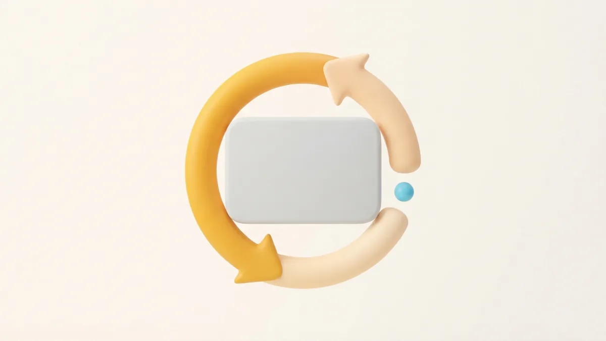 Updating a profile link Abstract circular update form around a rounded card with warm peach accents