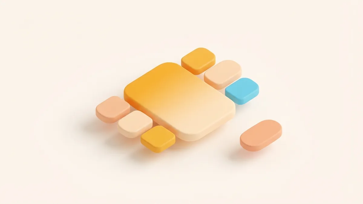 Abstract profile card with one separated link chip for cleaner branding