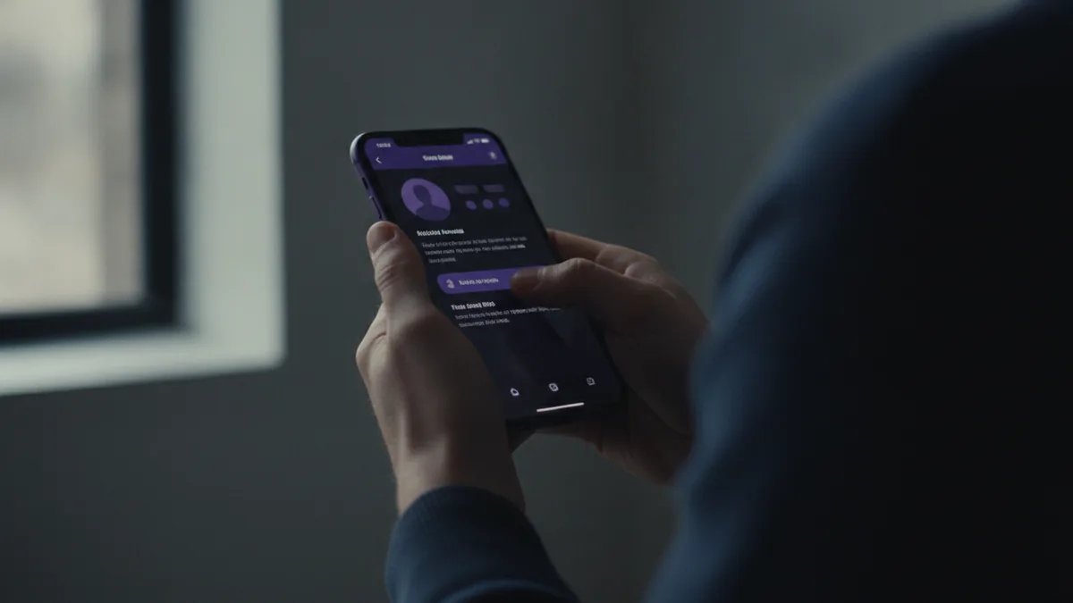 Find the bio on the profile page Scrolling to a TikTok profile bio section on a smartphone