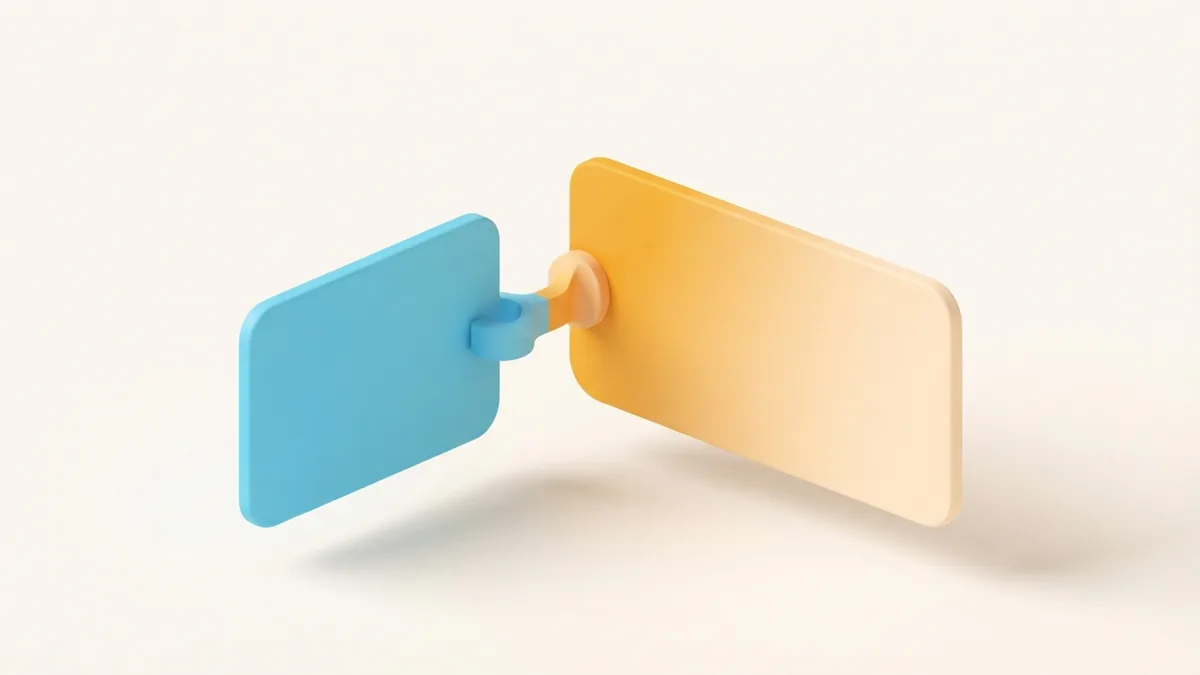Two blank rounded profile cards with different widths suggest varied social bio limits
