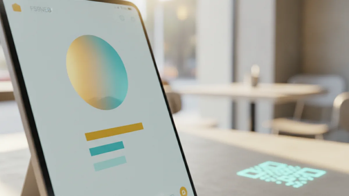 Close-up of a profile header area concept with short caption space beneath