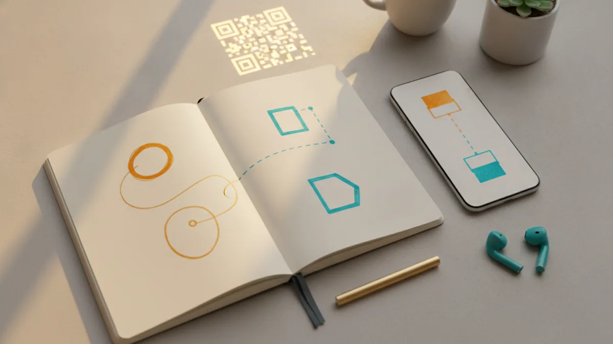 Choose a bio style for your audience Notebook and phone on a desk showing planning for bio ideas by audience