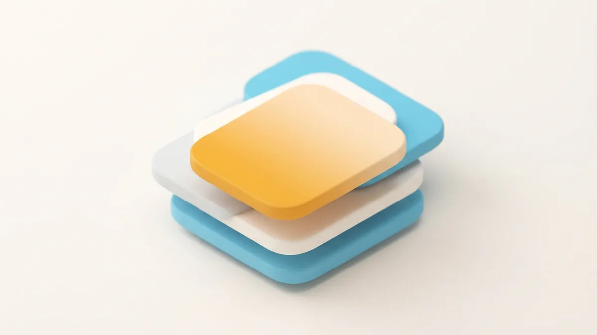 The building blocks of a business bio Layered rounded shapes representing the key parts of an Instagram business bio
