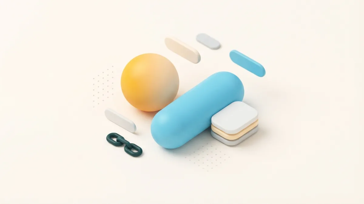 Abstract clay shapes representing creative TikTok bio styles and ideas