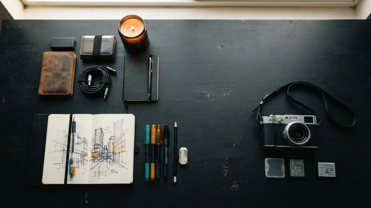 Travel, candle, art, and camera items show varied Instagram bio niches