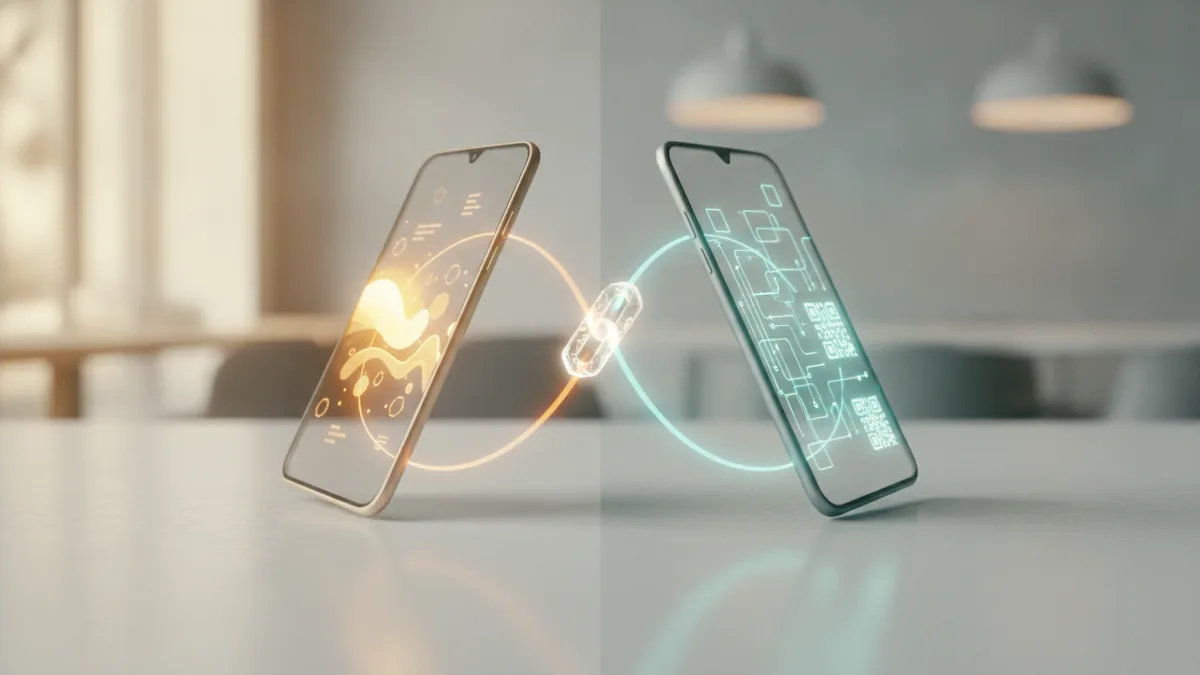 Personal vs business Two smartphone views suggesting personal and business Instagram bios