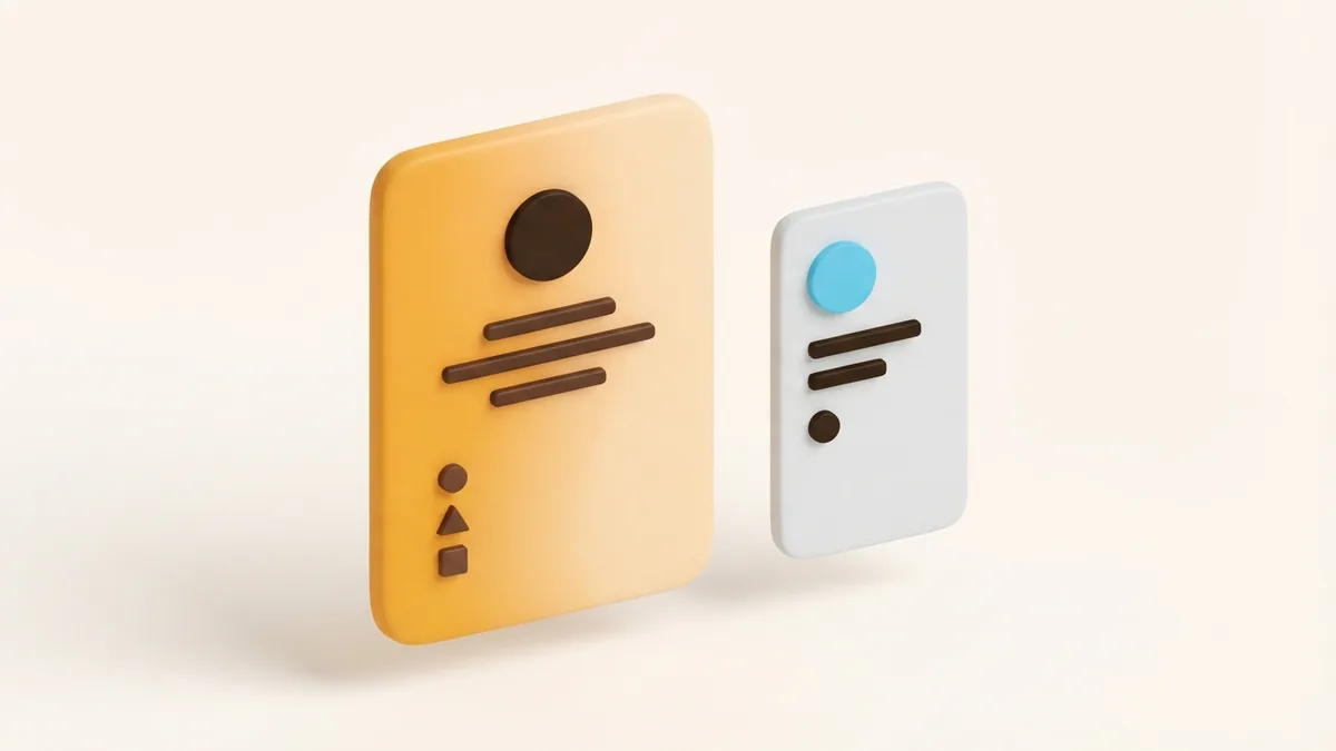 Abstract profile card placed apart from a post card to show where an Instagram bio lives