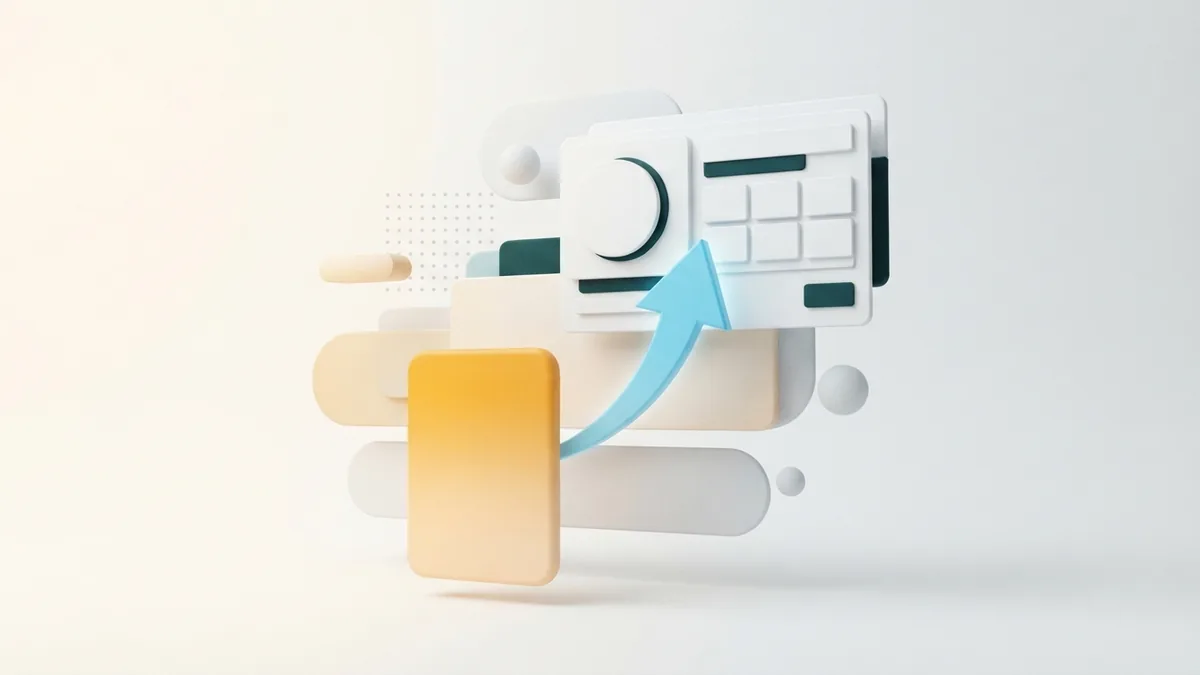 Abstract short content card leading toward a larger creator profile