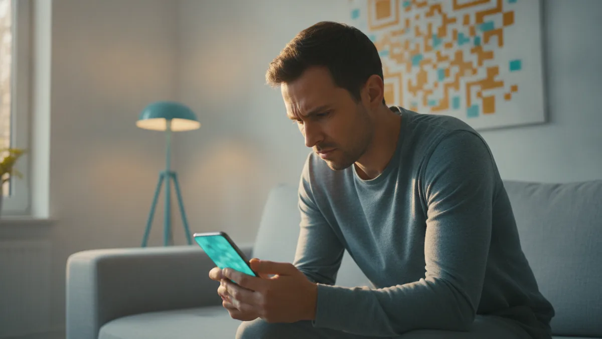 Person pausing to check Instagram on a phone, reflecting bio editing trouble