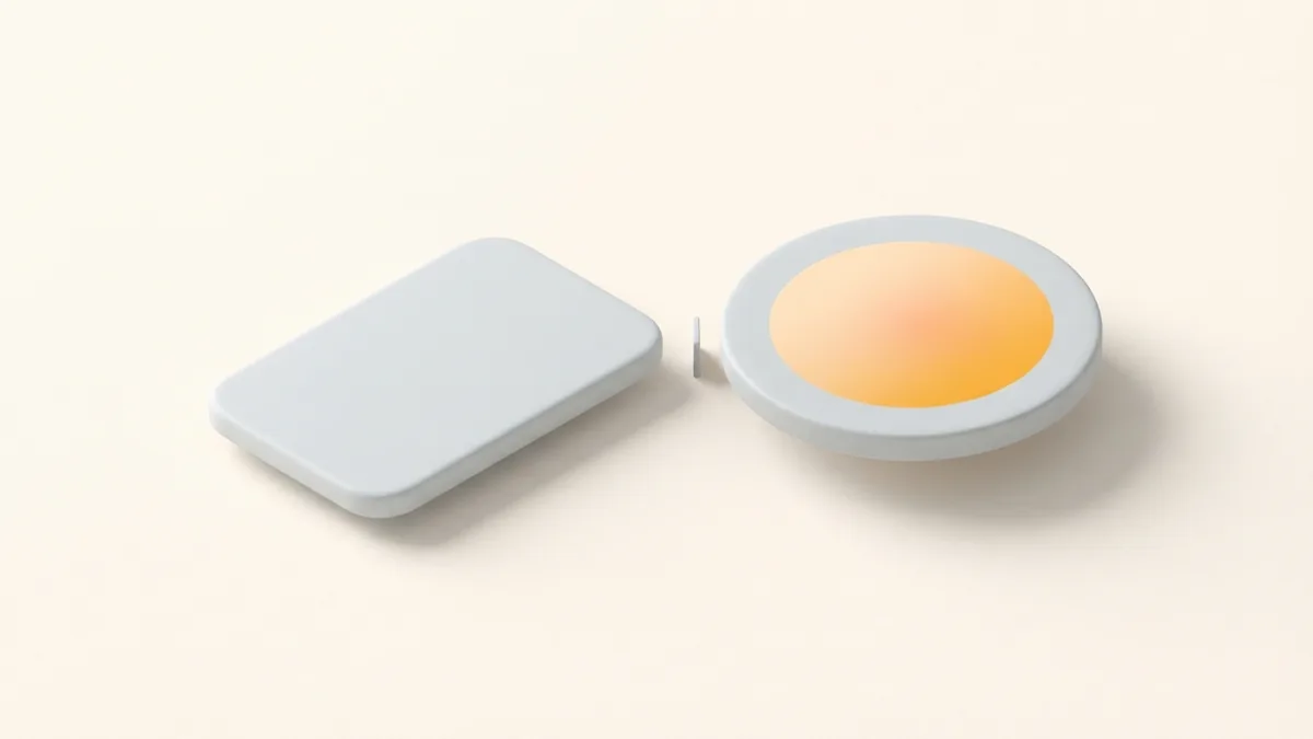 Abstract rounded profile card beside a separate music disc showing Instagram bio limits